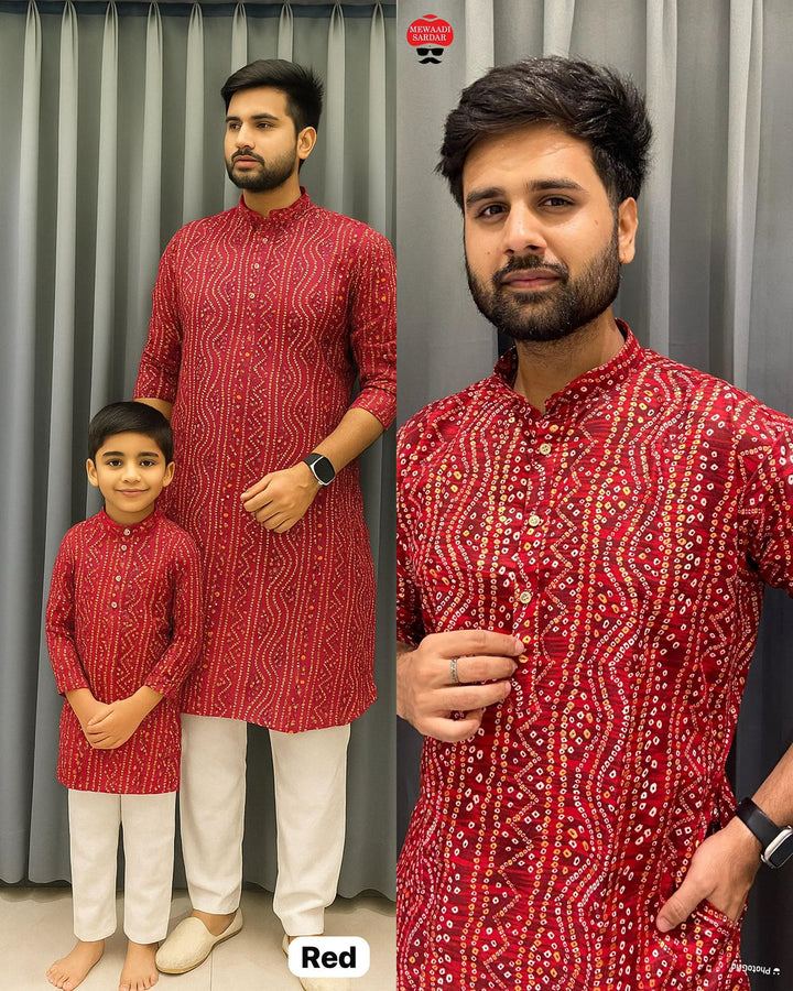 Navratri & Festival Special Bandhani Print Kurta – Now in Men’s & Kids Sizes
