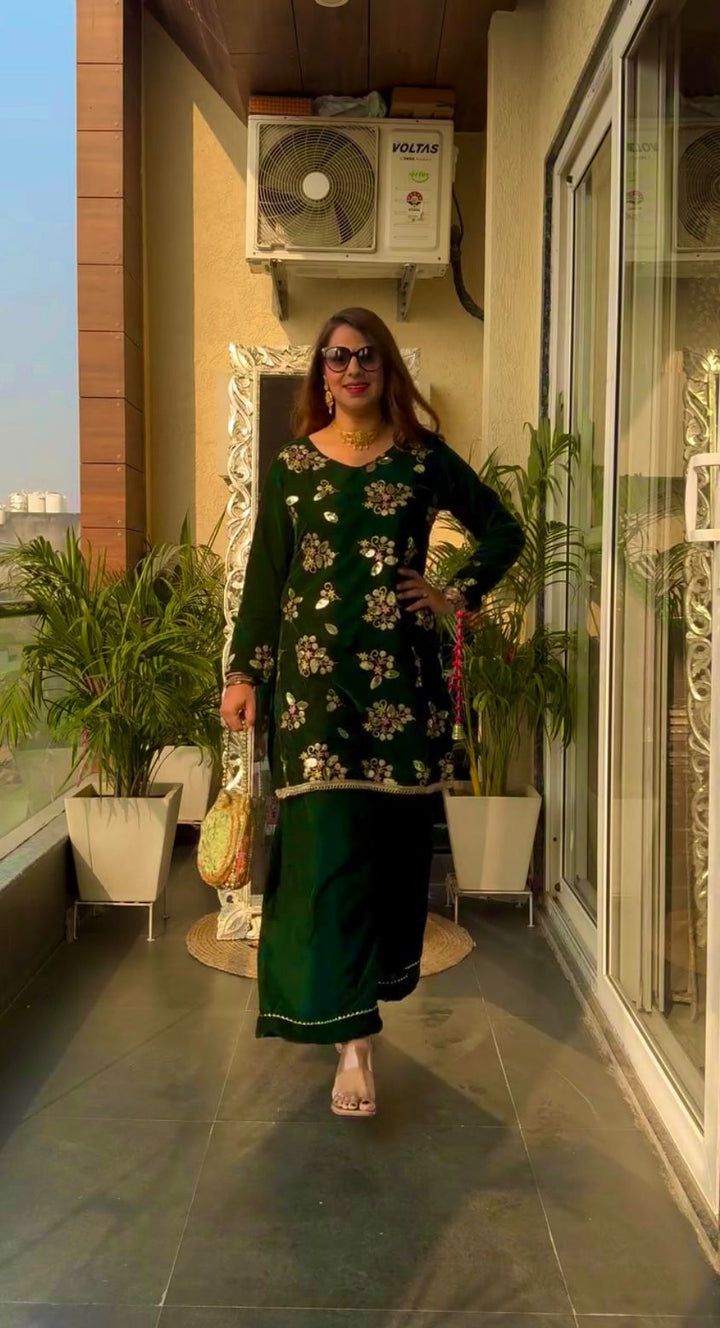 Heavy Viscose Velvet Dazzle Co-Ord Set