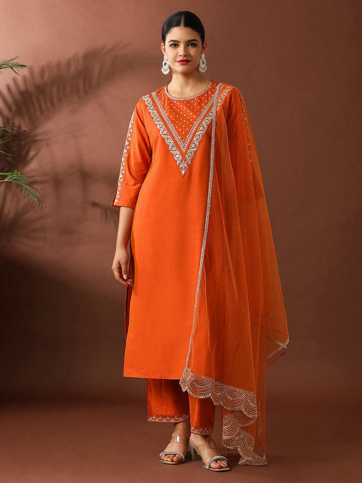 The Royal Noor Embroidered Festive Suit Set