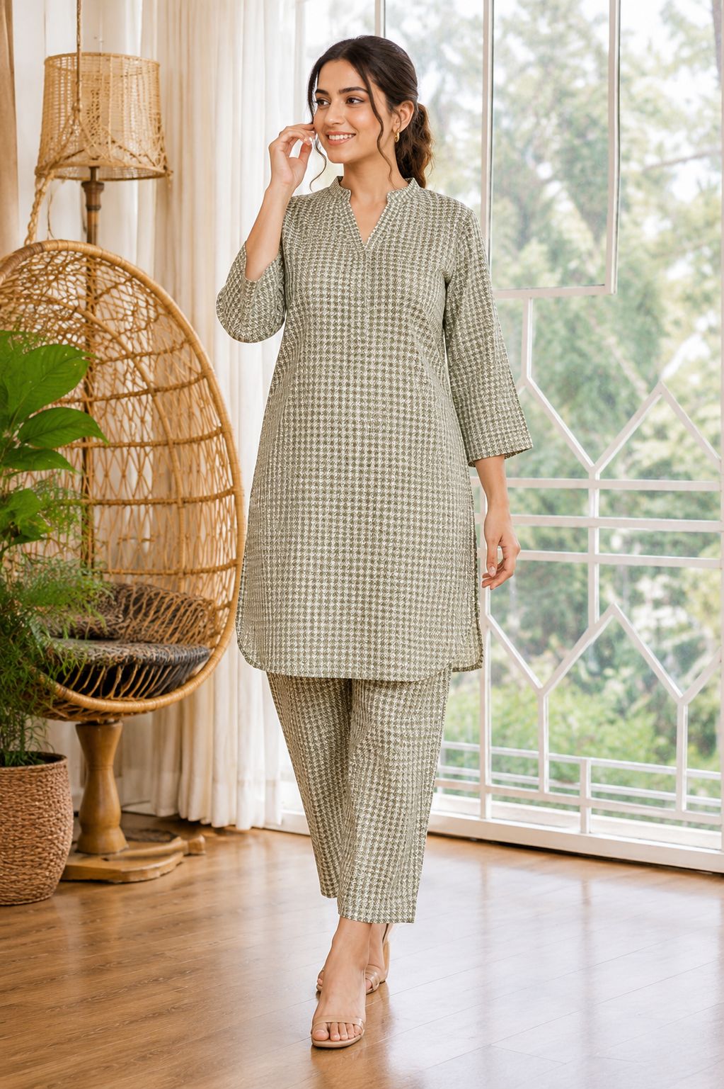 Botanical Elegance Cotton Co-Ord Set