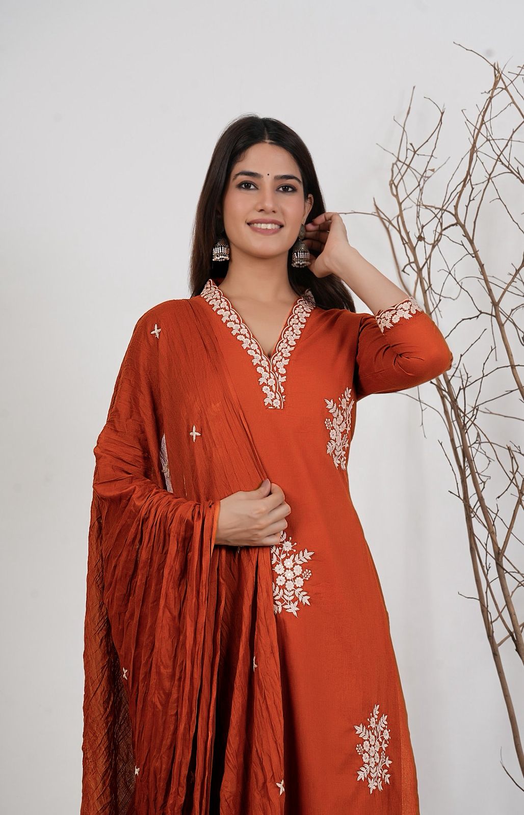 Royal Grace Embroidered Suit Set