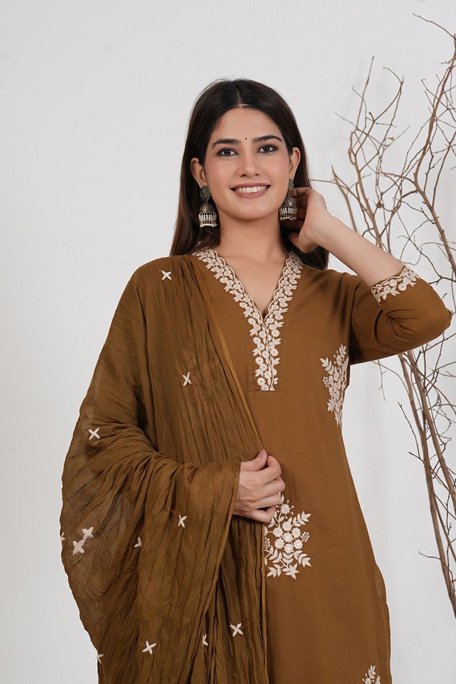 Royal Grace Embroidered Suit Set
