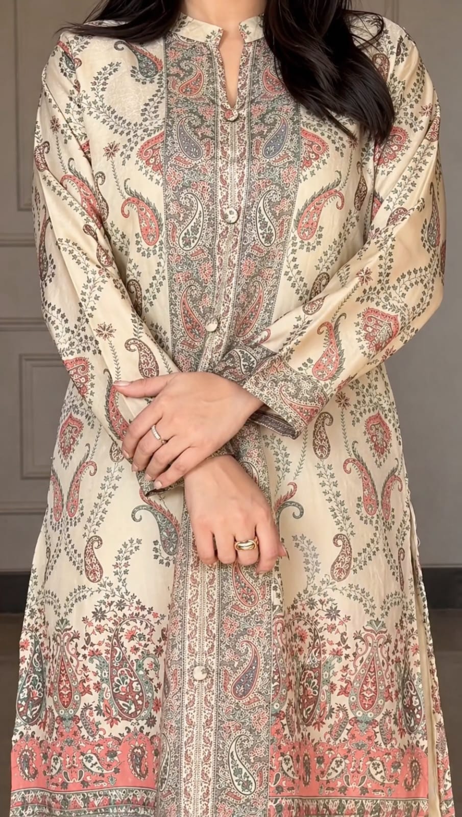 Berry Silk Ready-Made Suit Set