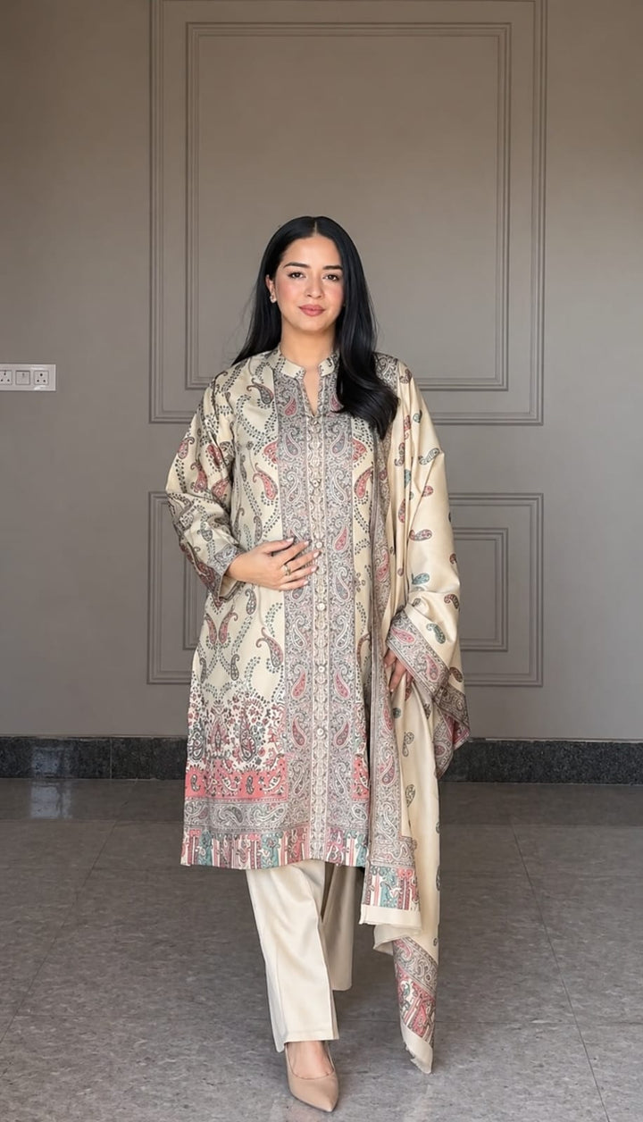 Berry Silk Ready-Made Suit Set