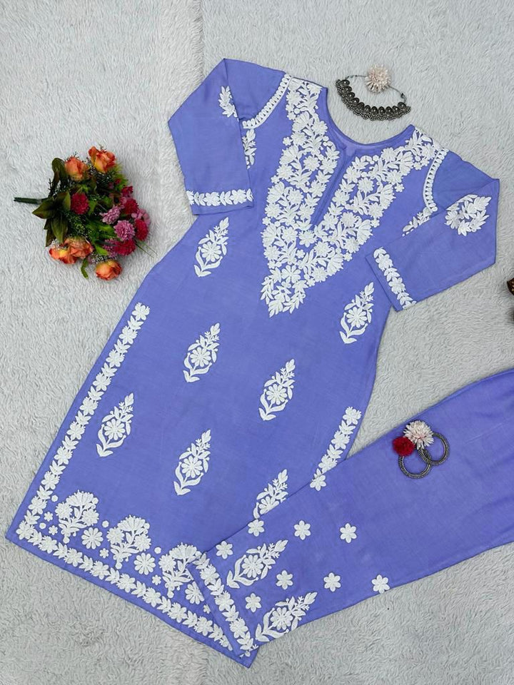 NEW REYON KURTA WITH PANT SET