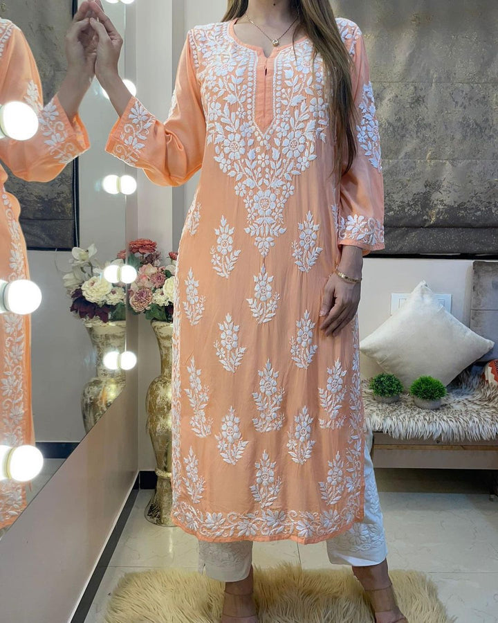 NEW REYON KURTA WITH PANT SET