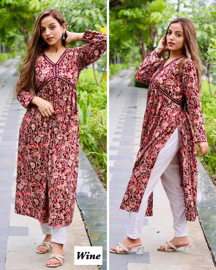 Naira Cut Full Flair Dress :3 piece suit(top,bottom&dupatta)