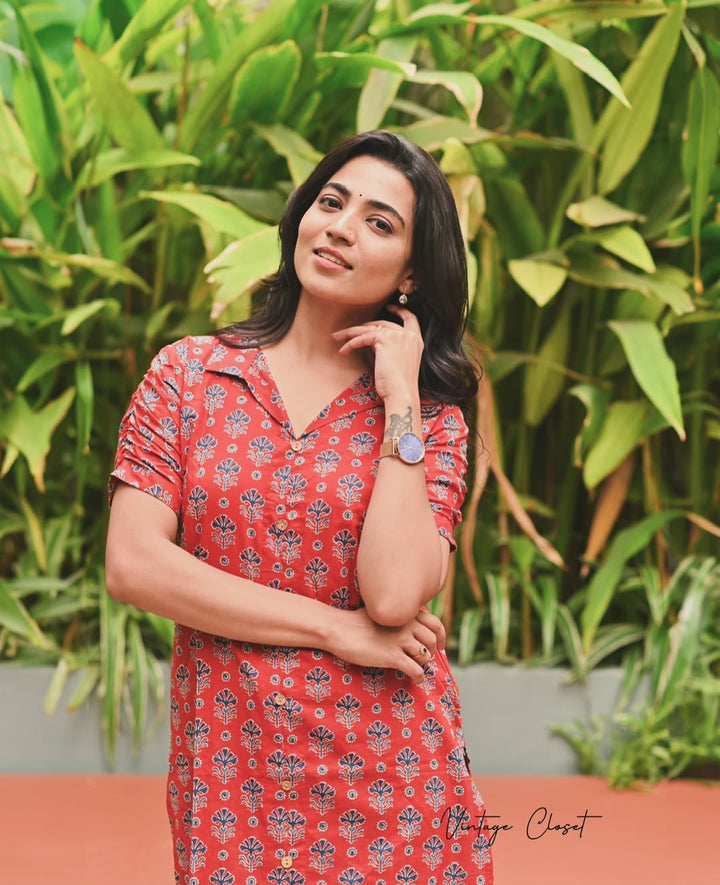 NEW PURE COTTON KURTI :3 piece suit(top,bottom&dupatta)