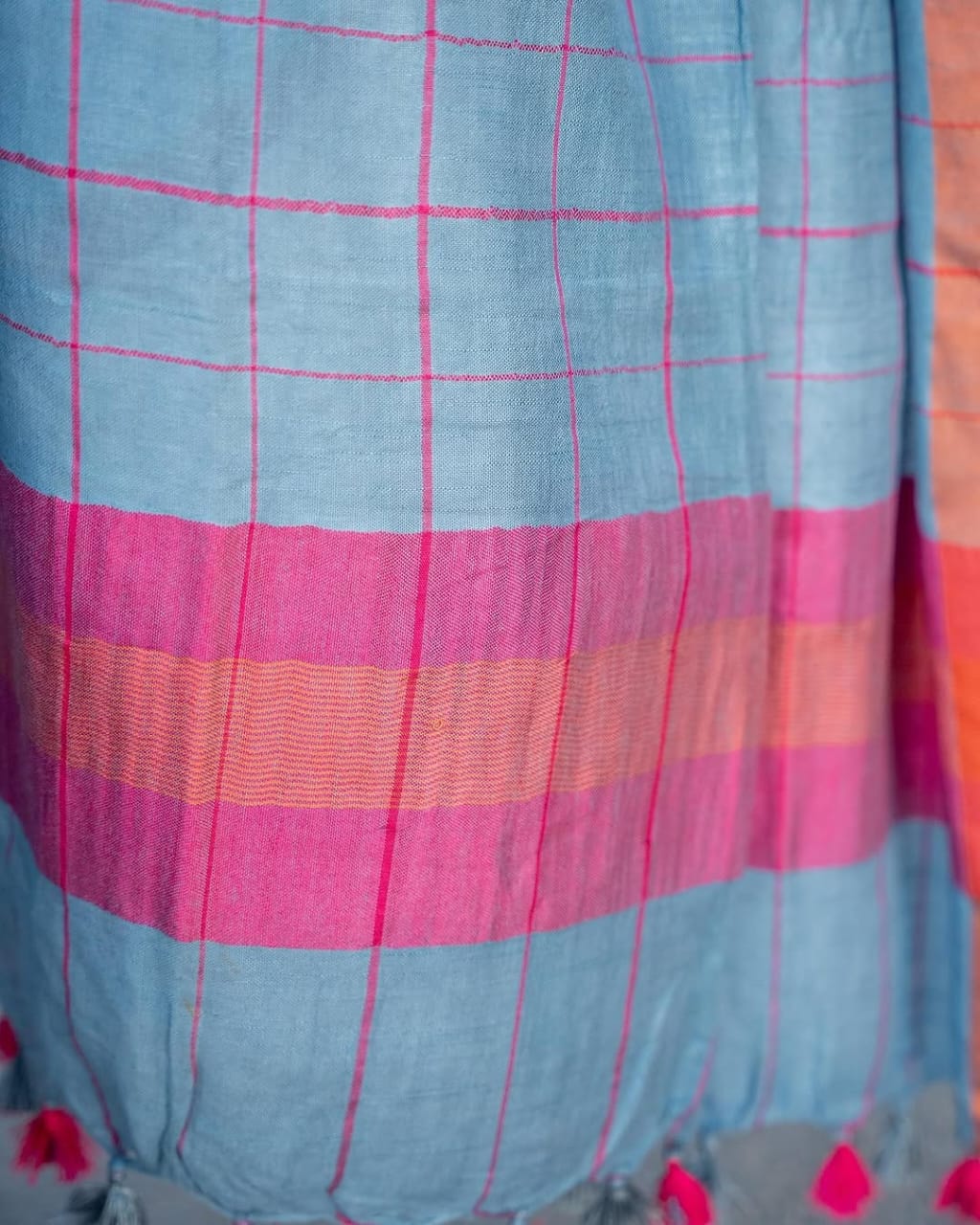 Elevate Your Style with Our Classy Handloom A-Line Kurti Set :3 piece suit(top,bottom&dupatta)