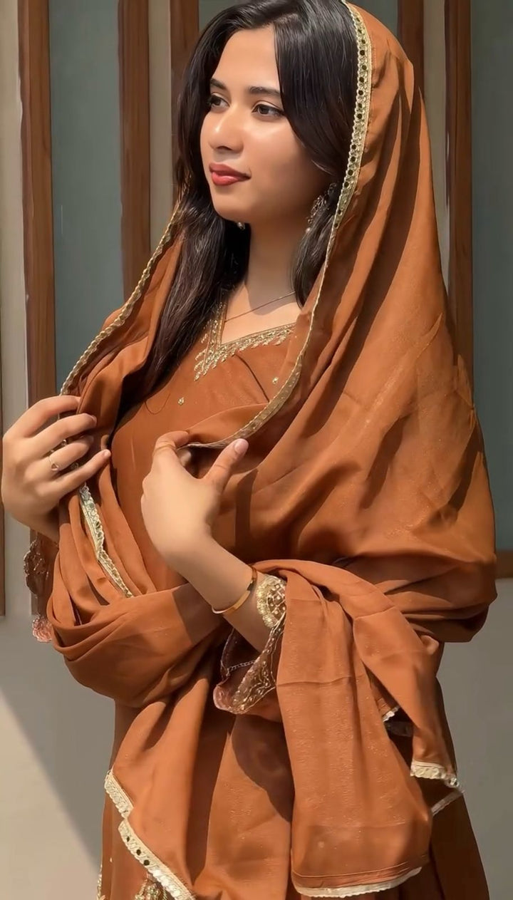 New Designer Party Wear Top & Palazzo Set with Fancy Dupatta