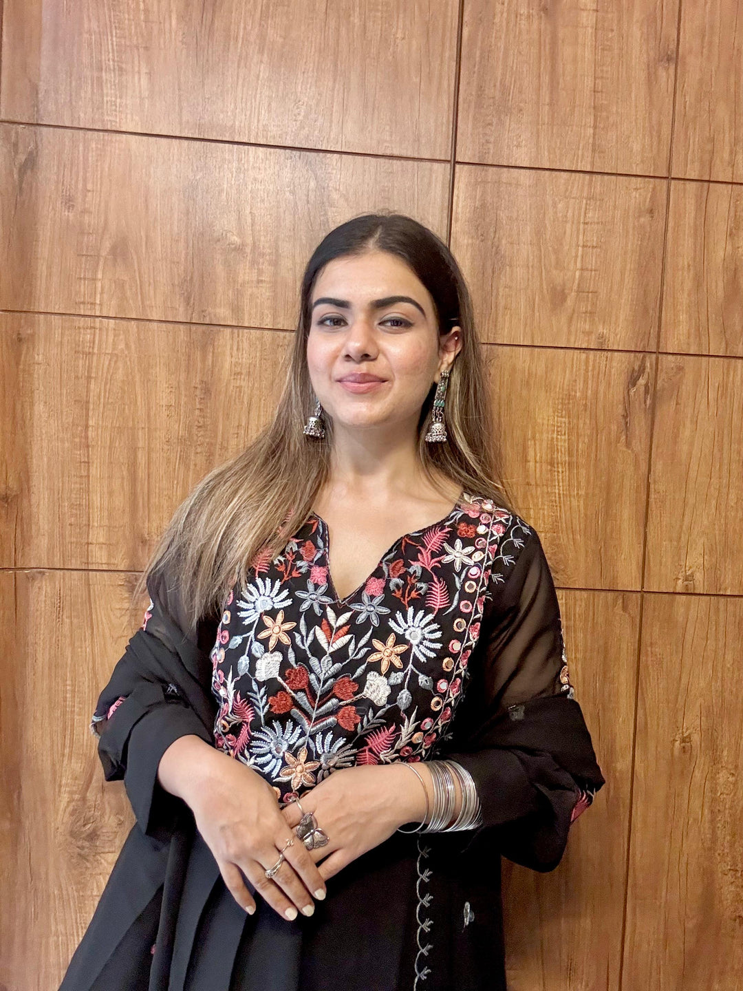 Timeless Full Embroidery Work Kurta Ensemble.