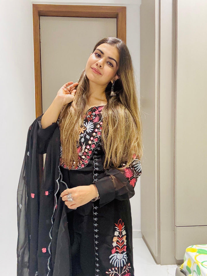 Timeless Full Embroidery Work Kurta Ensemble.