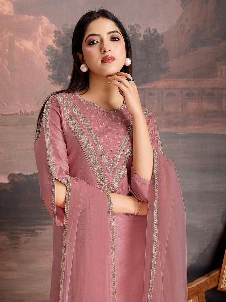 The Royal Noor Embroidered Festive Suit Set