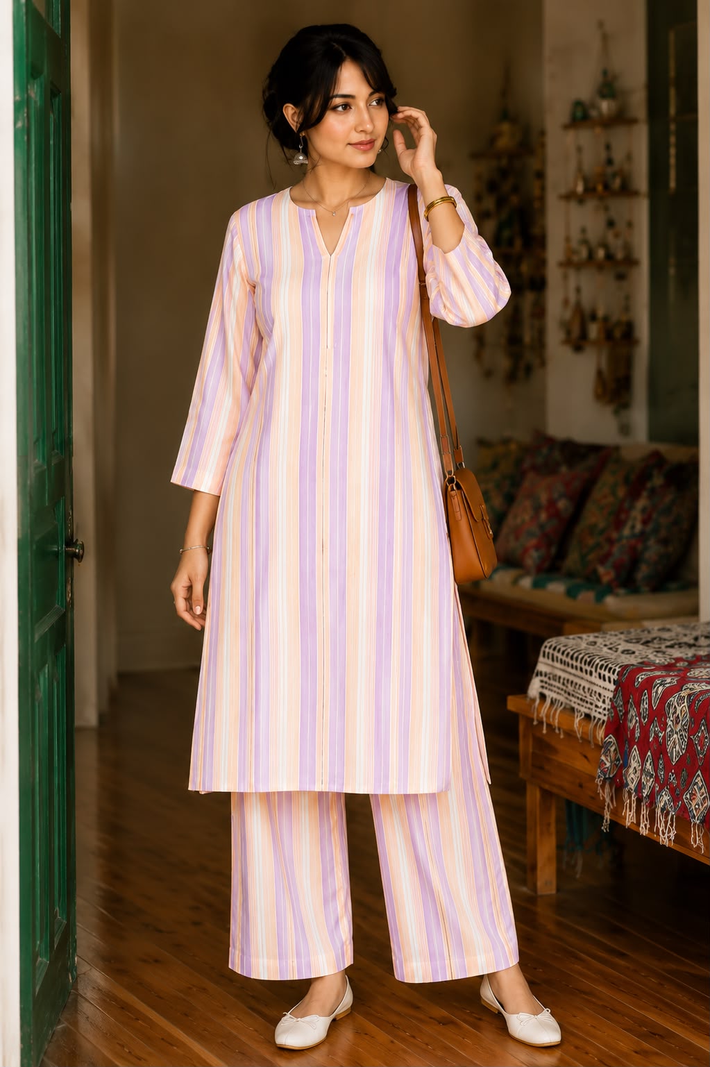 Lavender Charm Pure Cotton Co-Ord Set