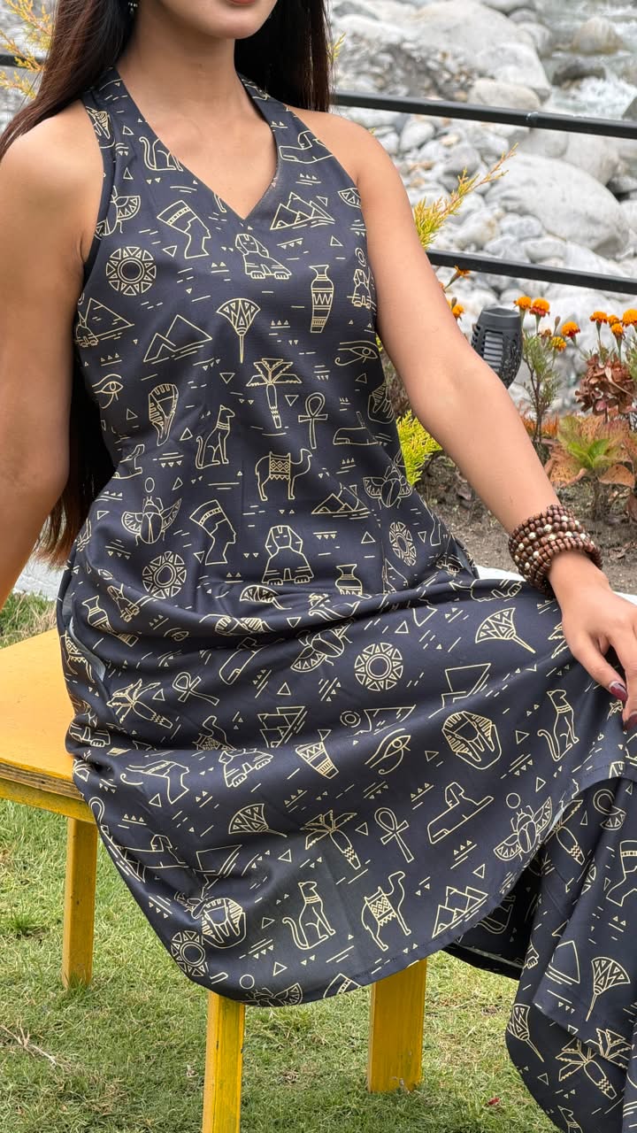 Premium Black & Gold Printed Co-Ord Sets
