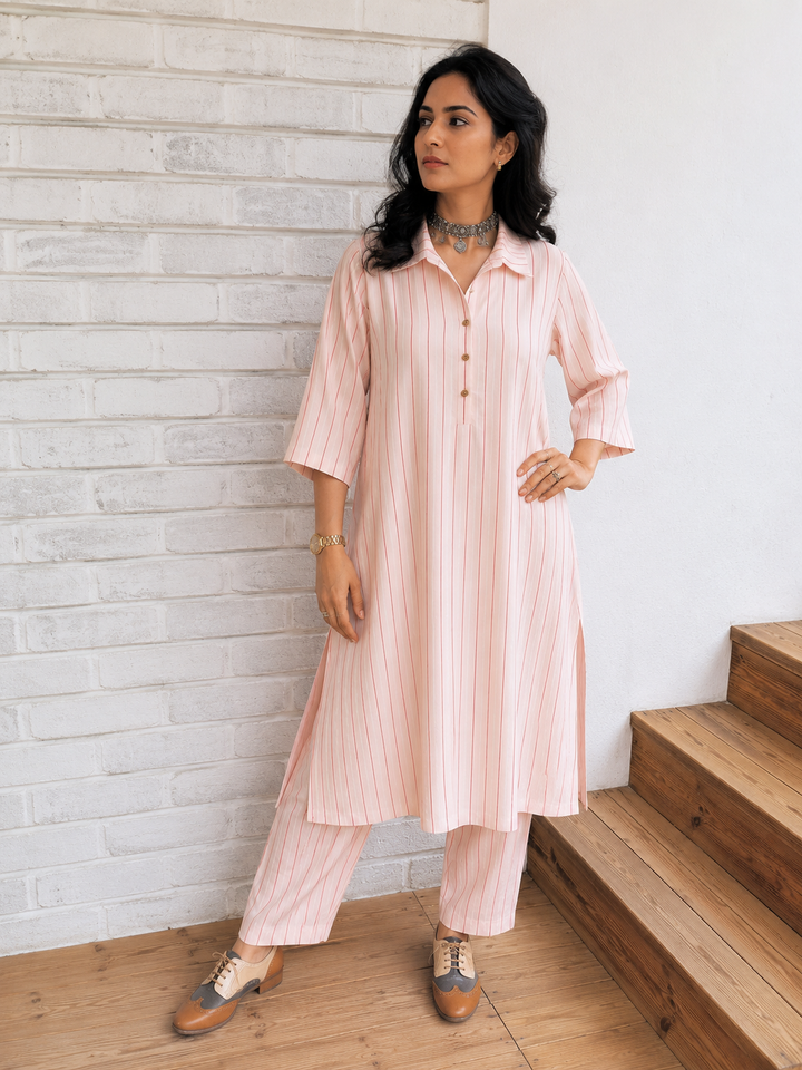 Classic Stripe Cotton Co-Ord Set