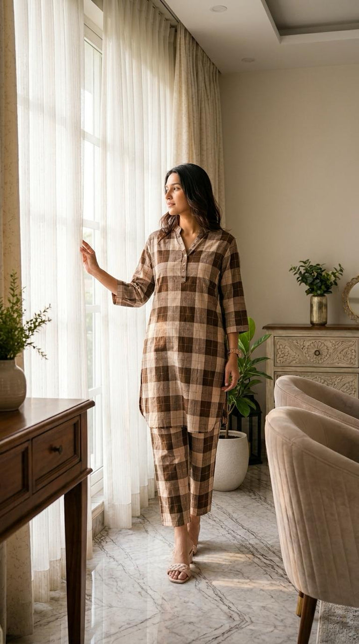Mocha Brew Cotton Co-Ord Set