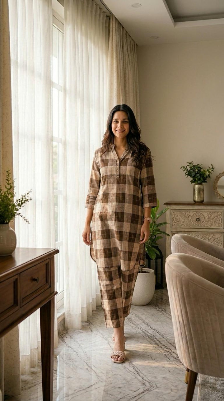 Mocha Brew Cotton Co-Ord Set