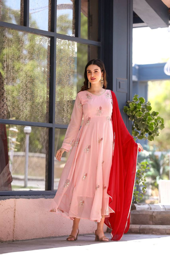 PAKISTANI STYLE GOWN WITH DUPATTA