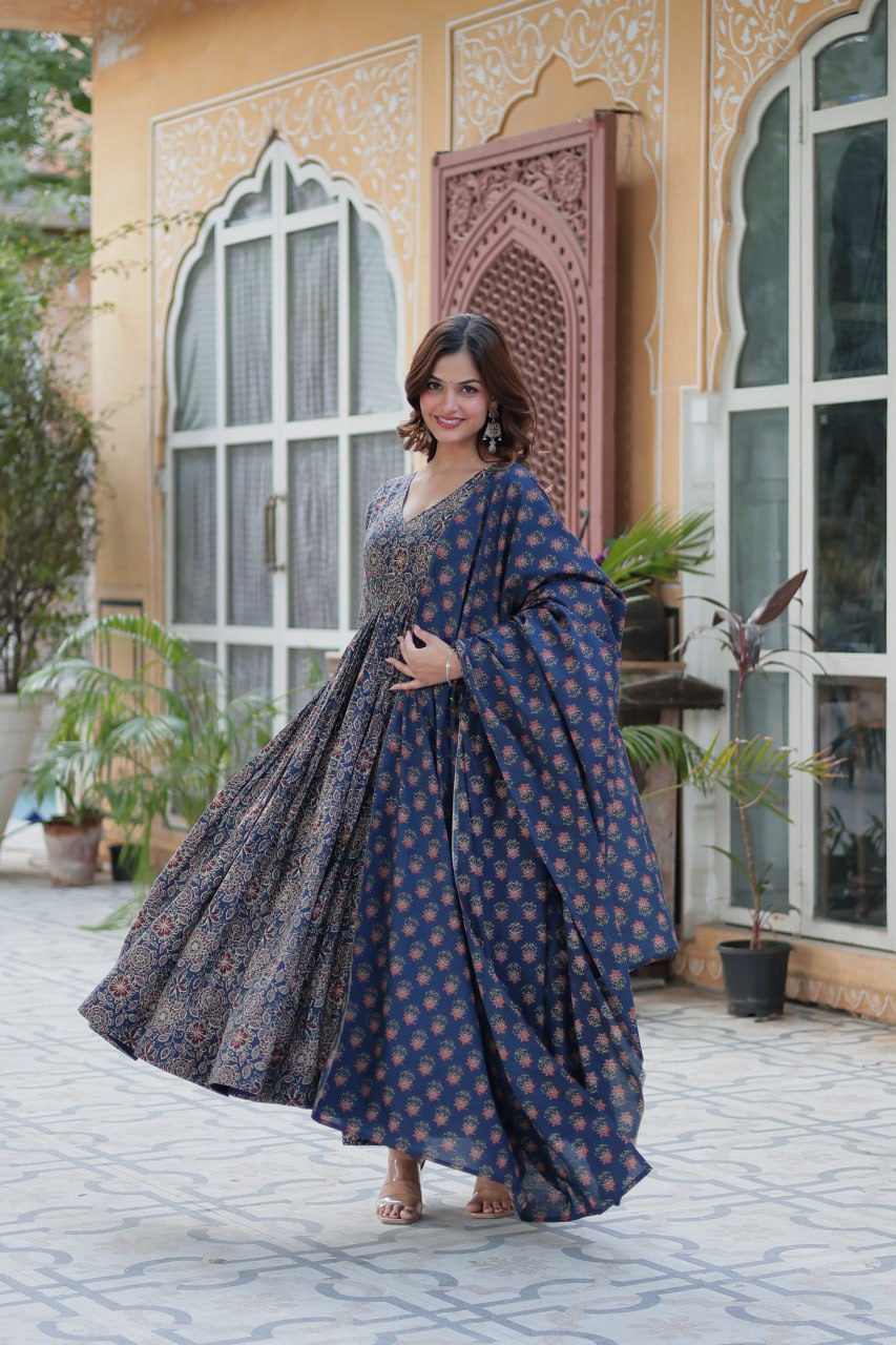 PURE COTTON KURTA BOTTOM WITH DUPATTA :3 piece suit(top,bottom&dupatta)