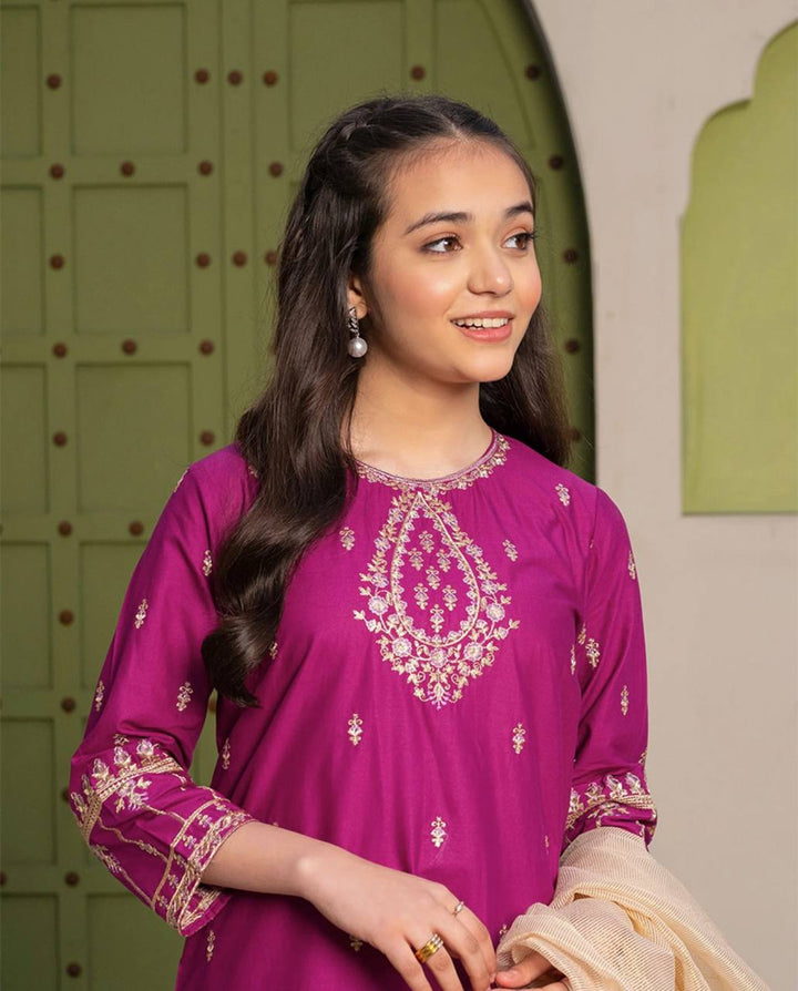 Designer Crepe Silk Embroidered Suit Set