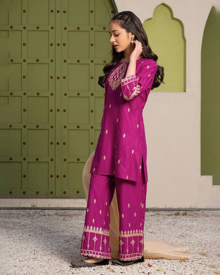 Designer Crepe Silk Embroidered Suit Set