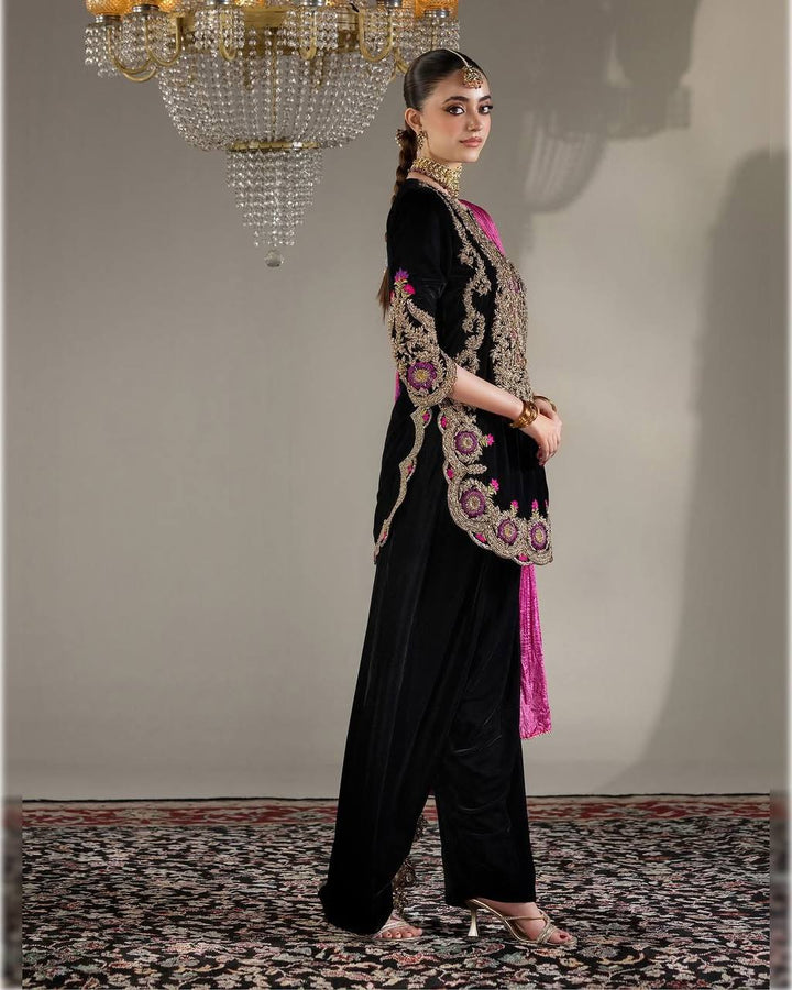 Designer Viscose Velvet Farshi Salwar Suit Set