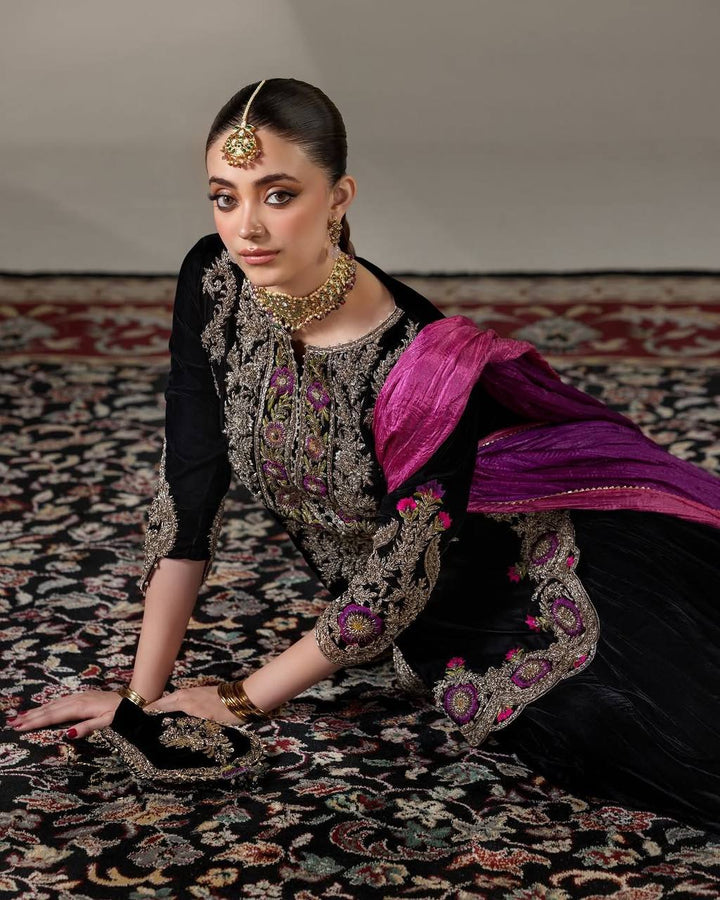 Designer Viscose Velvet Farshi Salwar Suit Set