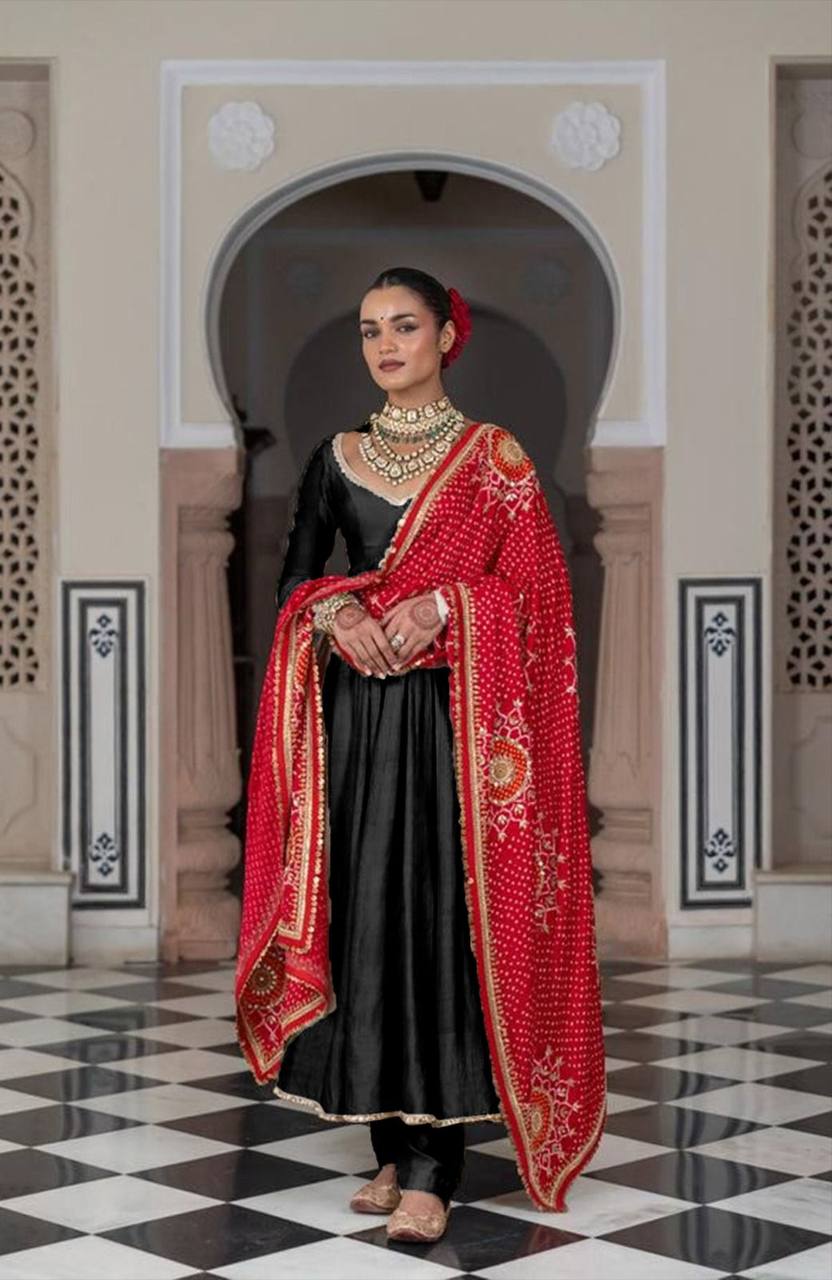 Elegance Redefined – Premium Chinon Suit Set