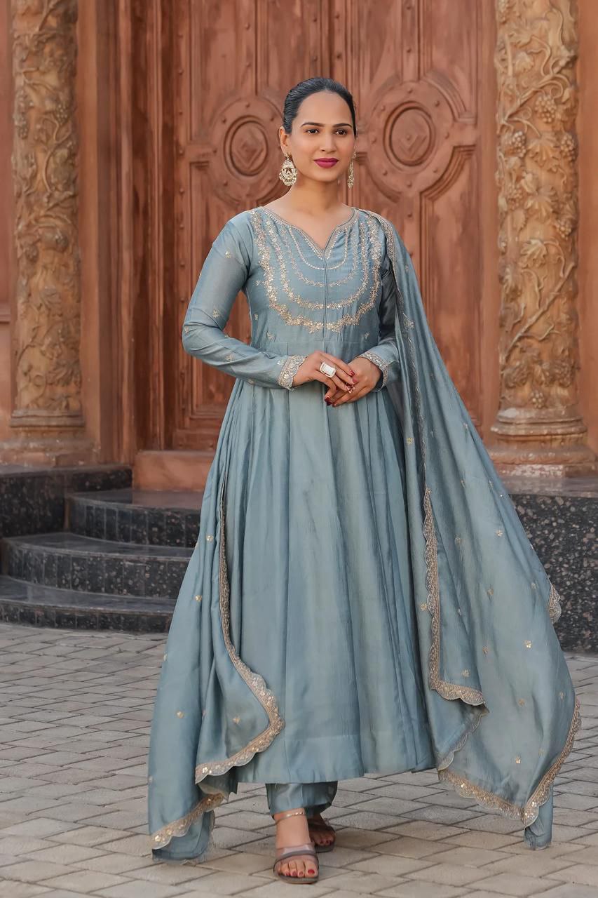 Our New Trendy Anarkali Kurti Pant Set