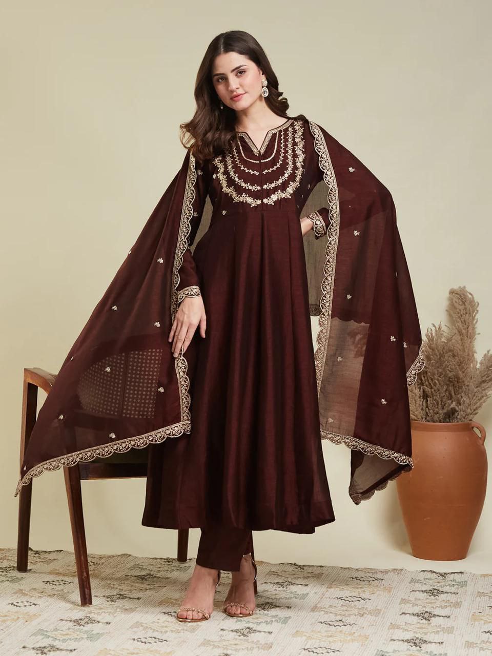 Our New Trendy Anarkali Kurti Pant Set