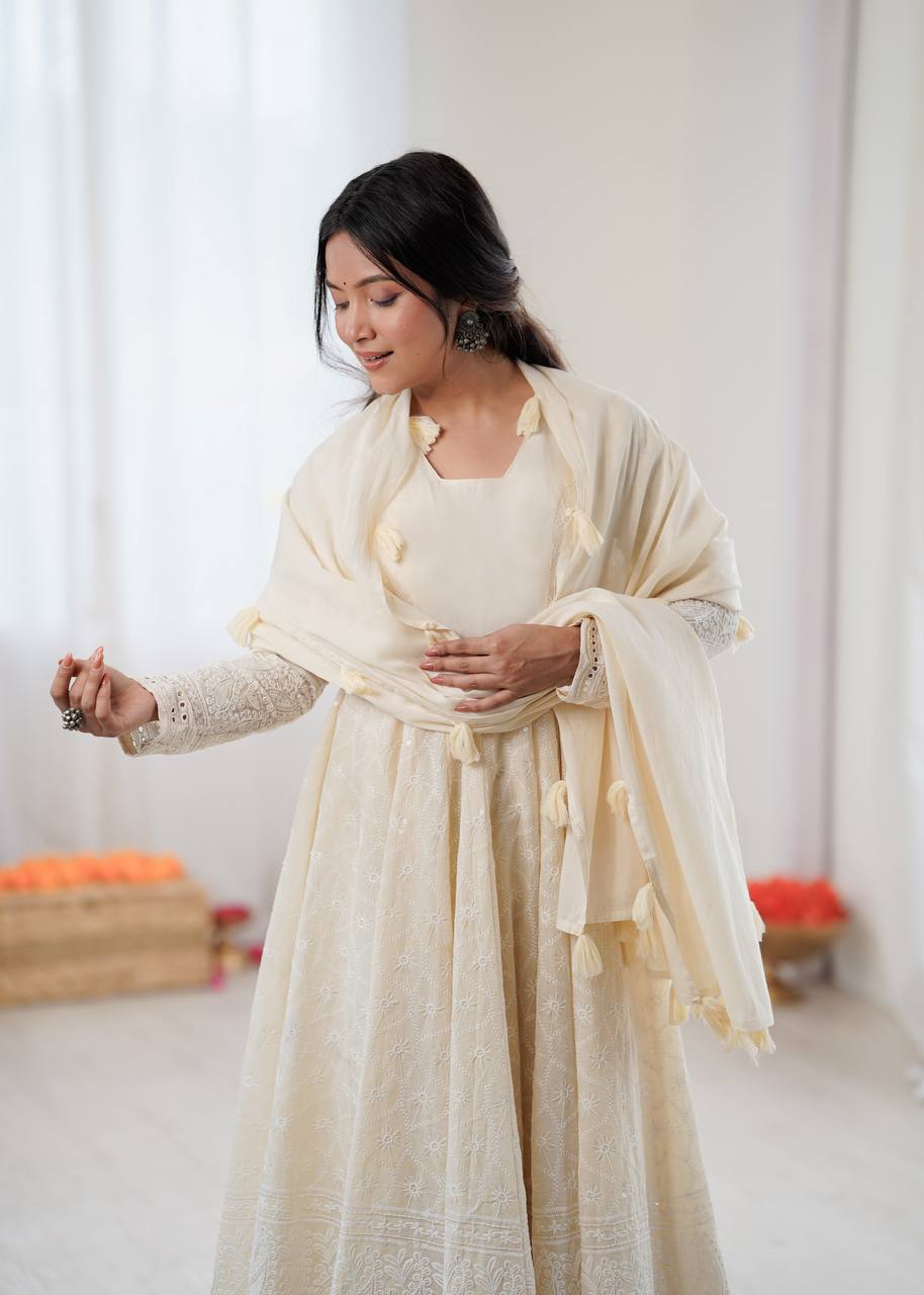 Elegant Anarkali Gown Set