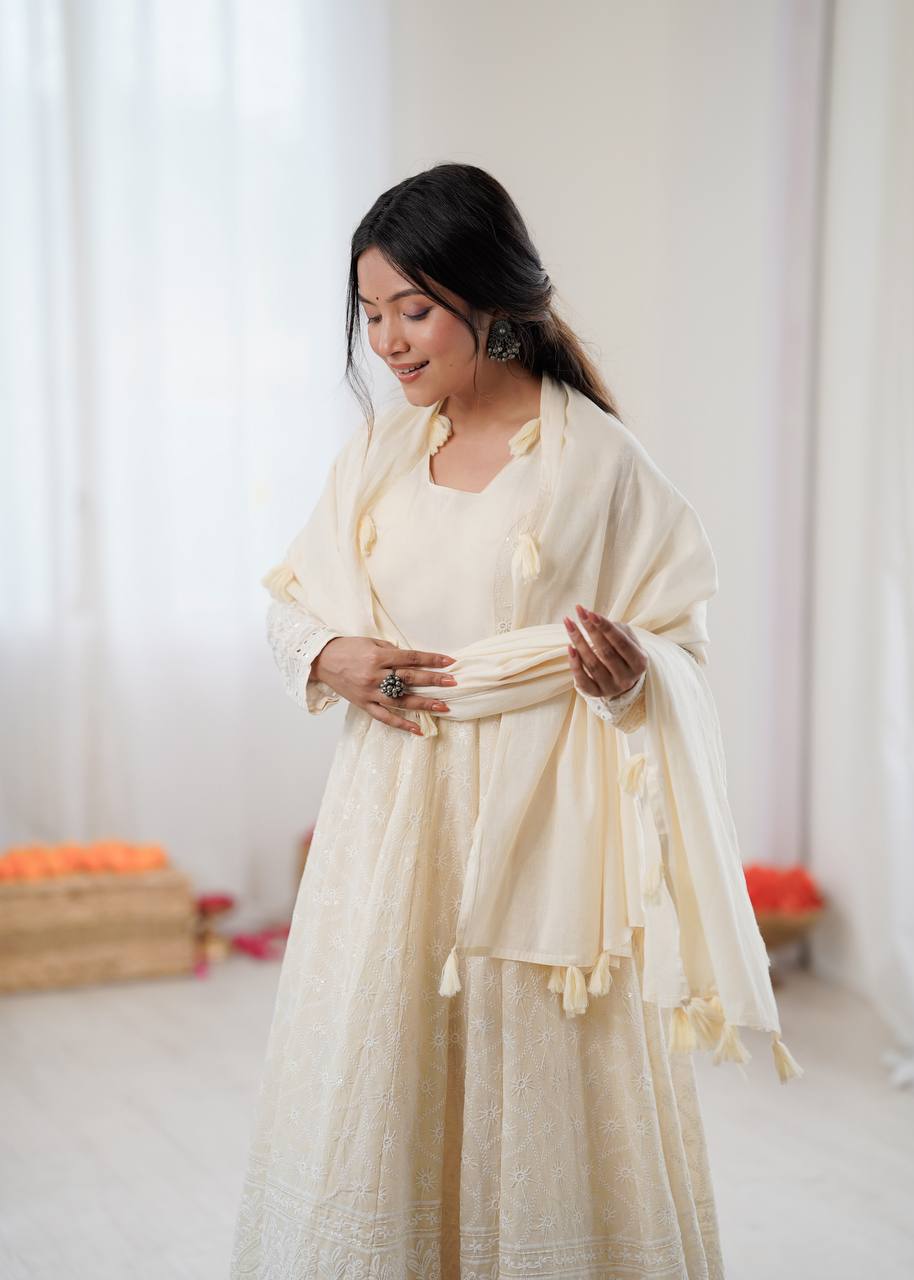 Elegant Anarkali Gown Set