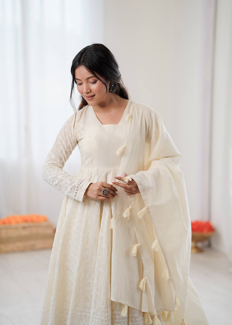 Elegant Anarkali Gown Set