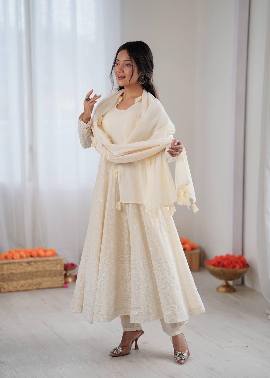 Elegant Anarkali Gown Set