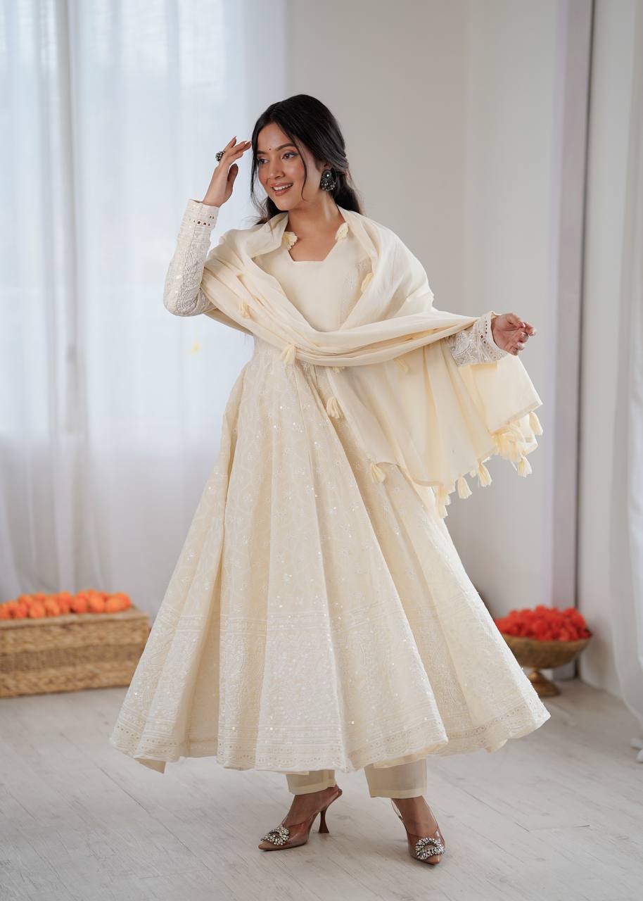 Elegant Anarkali Gown Set