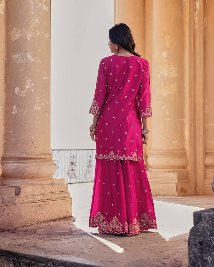 Royal Elegance – Designer Moss Satin Suit Set