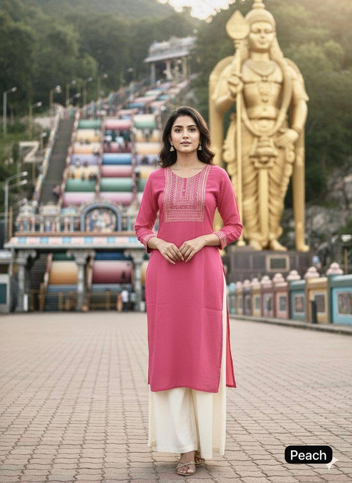 Trending Heavy Embroidery Work Kurti With Palazzo