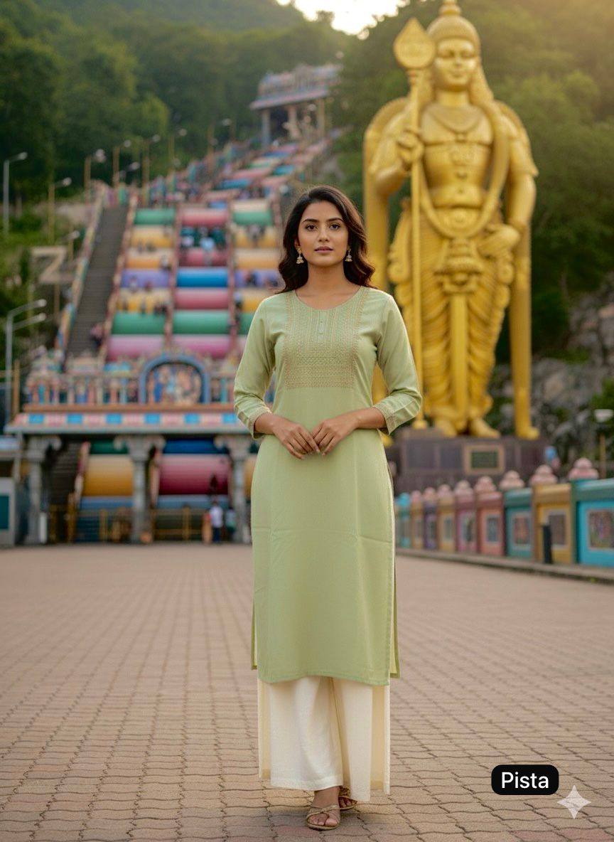 Trending Heavy Embroidery Work Kurti With Palazzo