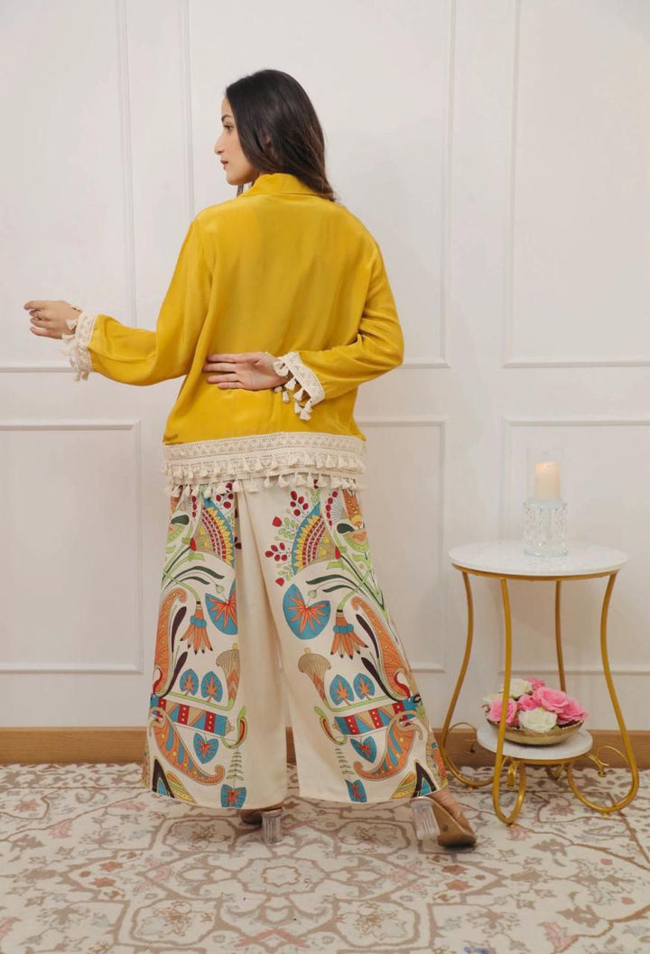 Pure Cotton A-Cut Top and Plazo Set