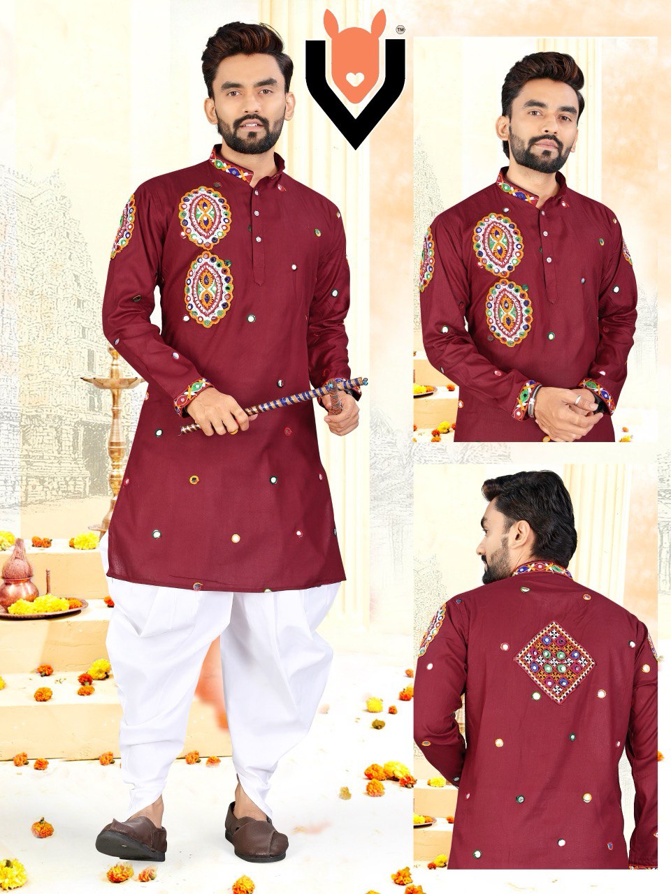 Traditional Navratri Kurta-Dhoti Set