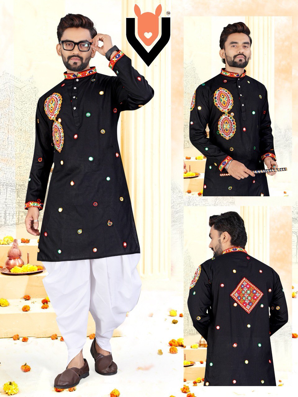 Traditional Navratri Kurta-Dhoti Set