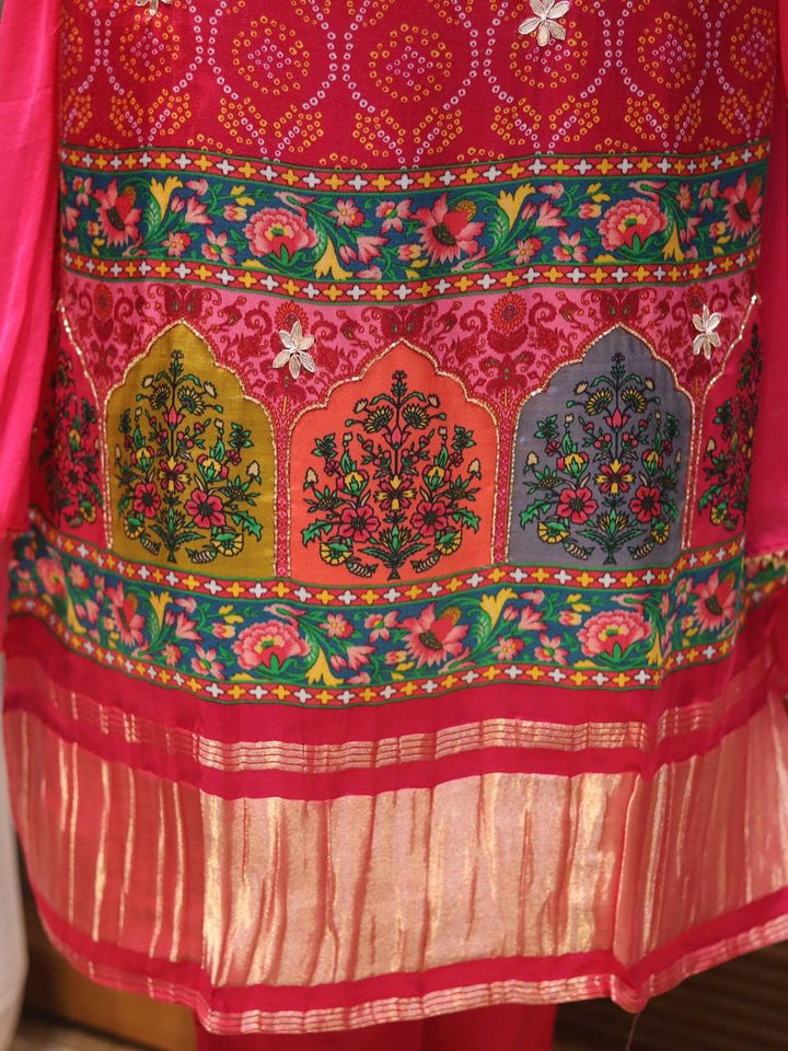 Pink Elegance Kurti Set with Dupatta