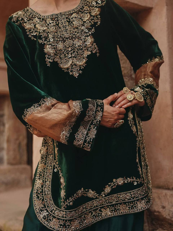 Green Royale Sequin Suit Set