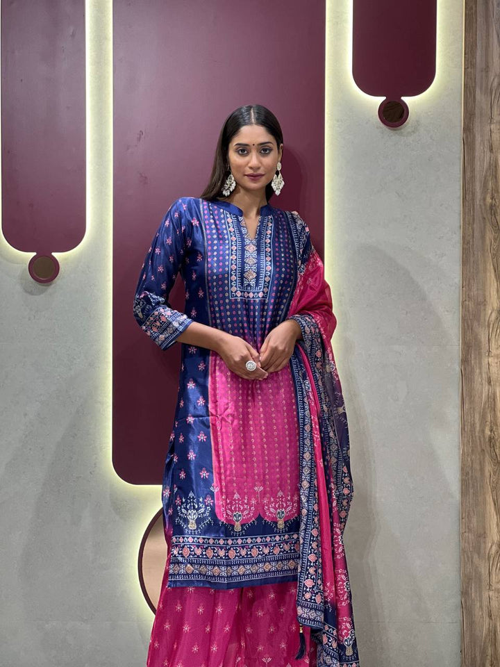Exclusive Dual-Tone Chinon Kurta Set