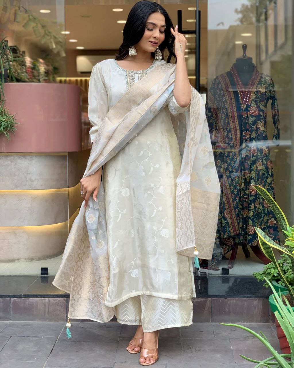 Sophistication with Our Russian Silk Suit Set