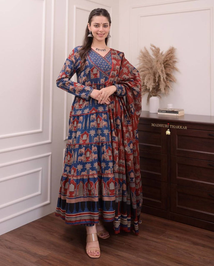 NEW ANARKALI HEAVY PURE COTTON SUIT SET