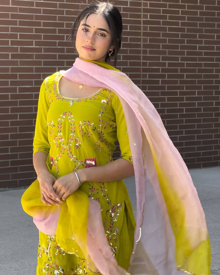 Shine Bright in Our Designer Sharara Suit