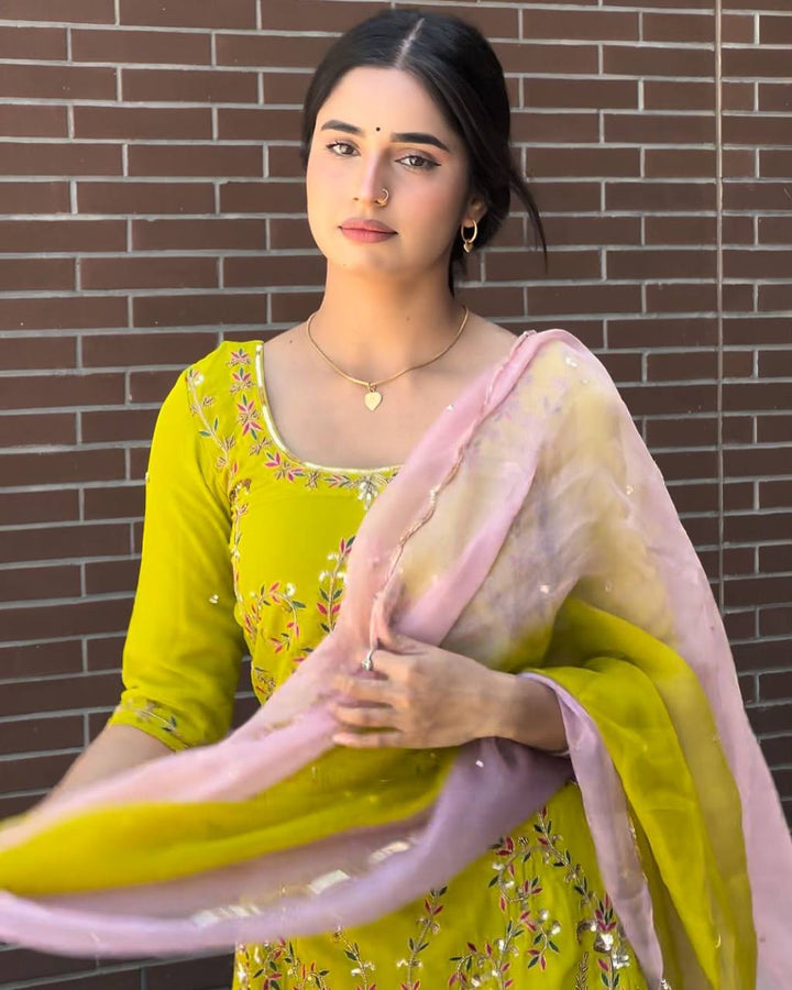 Shine Bright in Our Designer Sharara Suit