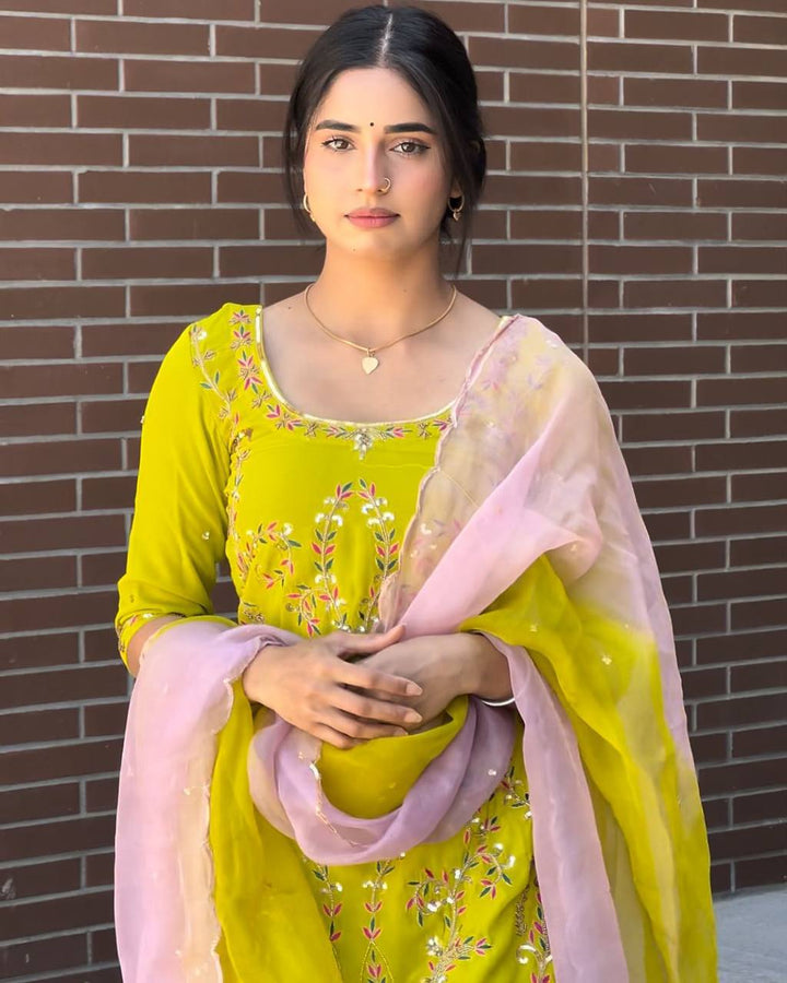 Shine Bright in Our Designer Sharara Suit